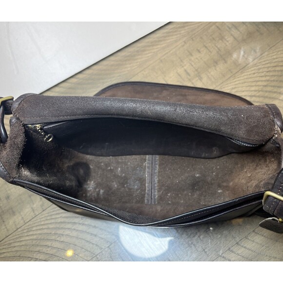 Vtg Coach Patricia Legacy purse Saddle Bag leather Brown matching wallet set - Picture 8 of 16